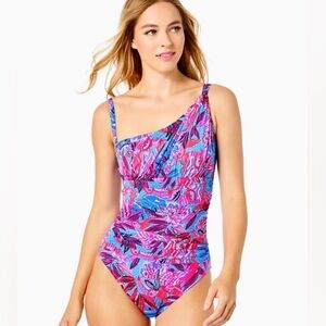 NWT Lilly Pulitzer Blaine Swimsuit Ruby Red Wild Times — Size 2